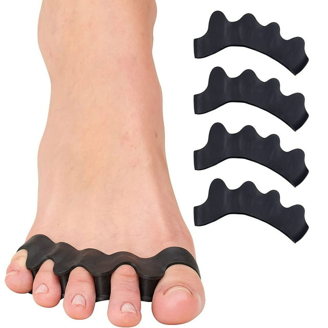 Espaciadores de dedos de silicona para una correcta alineación de los dedos, alisadores - 5 pares Corrector de dedos, separador de dedos de cinco orificios