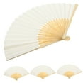 thumbnail image 4 of UPOUART 4-Pack Handheld Fans Portable Cooling Fans for Wedding Guests, Home Decor, Beige Color, Lightweight and Stylish, 4 of 6