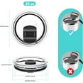 thumbnail image 2 of RUseeN Tumbler Lids, 2 Pack 20 oz Magnetic Replacement Covers for 20 oz Tumbler, 16 oz Pints, 10/24 oz Mug, 10 oz Lowball, Suitable for Cups with Mouth Size of 3.15-3.2 In, 2 of 7
