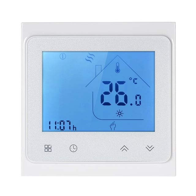 Mistaha 16A Programmable Electric Floor Heating Thermostat Temperature Controller Touchscreen LCD with Backlight Voice Control