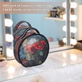 thumbnail image 7 of BZSMCE Makeup Bag Large Travel Cosmetic Bag with Adjustable Dividers Fashion Hearts in Bloom Printed, 7 of 7