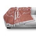 thumbnail image 3 of Fitness Soft Flannel Fleece Throw Blanket, Get It Lettering with Bodybuilder Man Arms Biceps Be Strong Achievement, Cozy Plush for Indoor and Outdoor Use, 70" x 90", Coral and White, by Ambesonne, 3 of 6