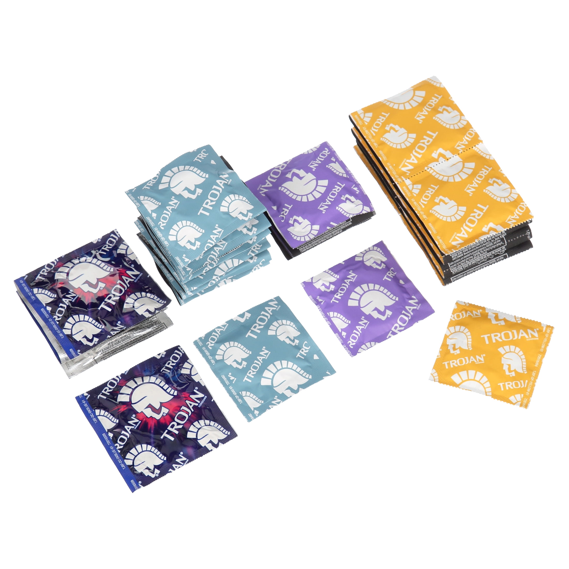 Trojan Lubricated Latex Variety Condom Pack 40 Count - Walmart.com