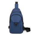 thumbnail image 1 of Hukapapa Bolso bandolera para hombre, nuevo bolso de pecho impermeable de nailon con un solo hombro, azul, 1 of 5