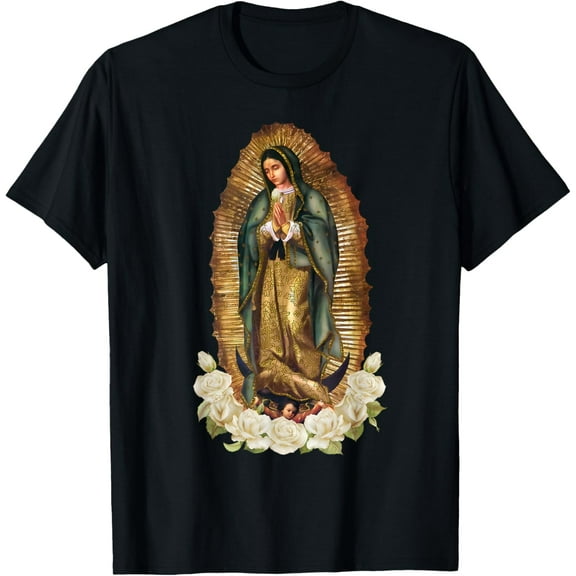 Our Lady of Guadalupe Virgin Mary Catholic Saint T-Shirtmen and women can wear, black, white, gifts.S,M,L,XL,2XL,3XL,1844XL
