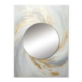 thumbnail image 2 of Designart "Vortex of Gold and White Soft Waves II" Abstract Spirals Mirror Wall Decor - Modern Beige Abstract Large Mirror For Wall Art Decor - 32" x 24" Inch, 2 of 5