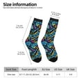 thumbnail image 2 of Fotbe Love Music Pattern Long Socks for Men & Women – Breathable & Stretchy Compression Socks, Ideal for Running, Travel, and Everyday Wear Size 5-11, 2 of 6