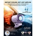 thumbnail image 5 of New Car Clip on Air Conditioner Fan with LED Display, 360° Rotatable Mini Cooling Fan 199 Speeds Portable Auto Vehicle Cooler, 5 of 7