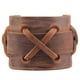 thumbnail image 2 of Pulsera de cuero sintético estilo punk para hombre, joyería de moda, ajustable marrón, 2 of 8