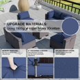 thumbnail image 2 of Kullavik 7 Pieces Outdoor Patio Furniture Wicker Rattan Sectional Sofa Patio Conversation Sets,Navy Blue, 2 of 8