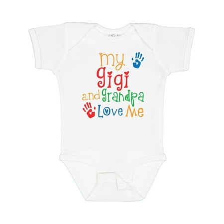 Inktastic My Gigi and Grandpa Love Me Boys or Girls Baby Bodysuit