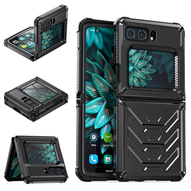 Coque Robuste pour Motorola Moto Razr 2022 Protection Intégrale Coque Rigide Antichoc Anti-Rayures Supporte la Charge Sans Fil, Blanc