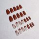 thumbnail image 2 of 24 piezas de uñas prensadas medianas, uñas postizas de almendra con pegamento para uñas, uñas postizas con diseños, uñas acrílicas, pegamento en uñas para mujeres y niñas (marrón)n, 2 of 5