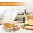 thumbnail image 3 of Tripumer 100 PCS Clear Plastic Food Containers Square Hinged Takeaway Containers Disposable Cake Containers with Lids Stackable Lunch Boxes Suitable for Salads, Pasta, Sandwiches, Cookies, 3 of 10