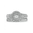 thumbnail image 5 of Imperial 14K White Gold 1Ct TDW Diamond Oval Shape Double Halo Bridal Set, 5 of 7