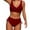 Wine, variant on High Waisted Swimsuits for Women Two Piece Monokini Swinsuit Halter V Neck Backless Bikini Sets Ruched Full Coverage Bottoms Bathing Suit