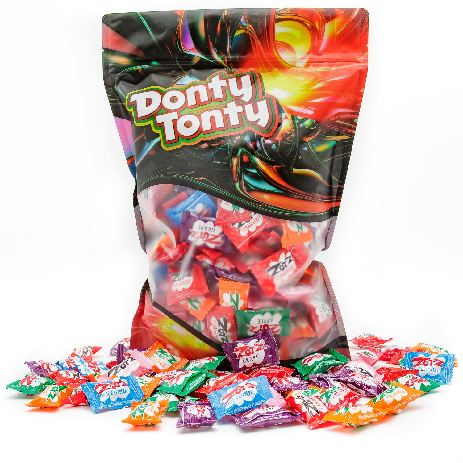 ZOTZ FIZZY Candy 4 lb – Bulk Bag, Assorted Fruit Flavors, Fizzing Candies, Individually Wrapped