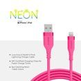 thumbnail image 4 of Liquipel Powertek Neon USB-A to Lightning - Pink, 4 of 7