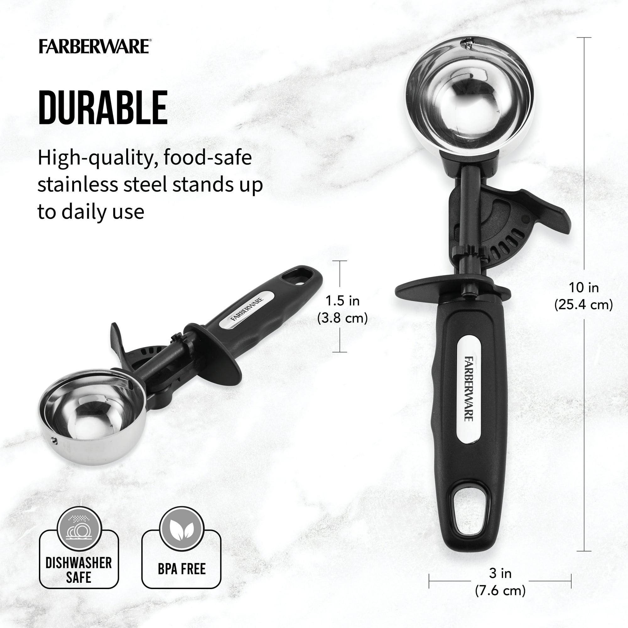 Farberware Professional Old Fashion Ice Cream Scoop in Black