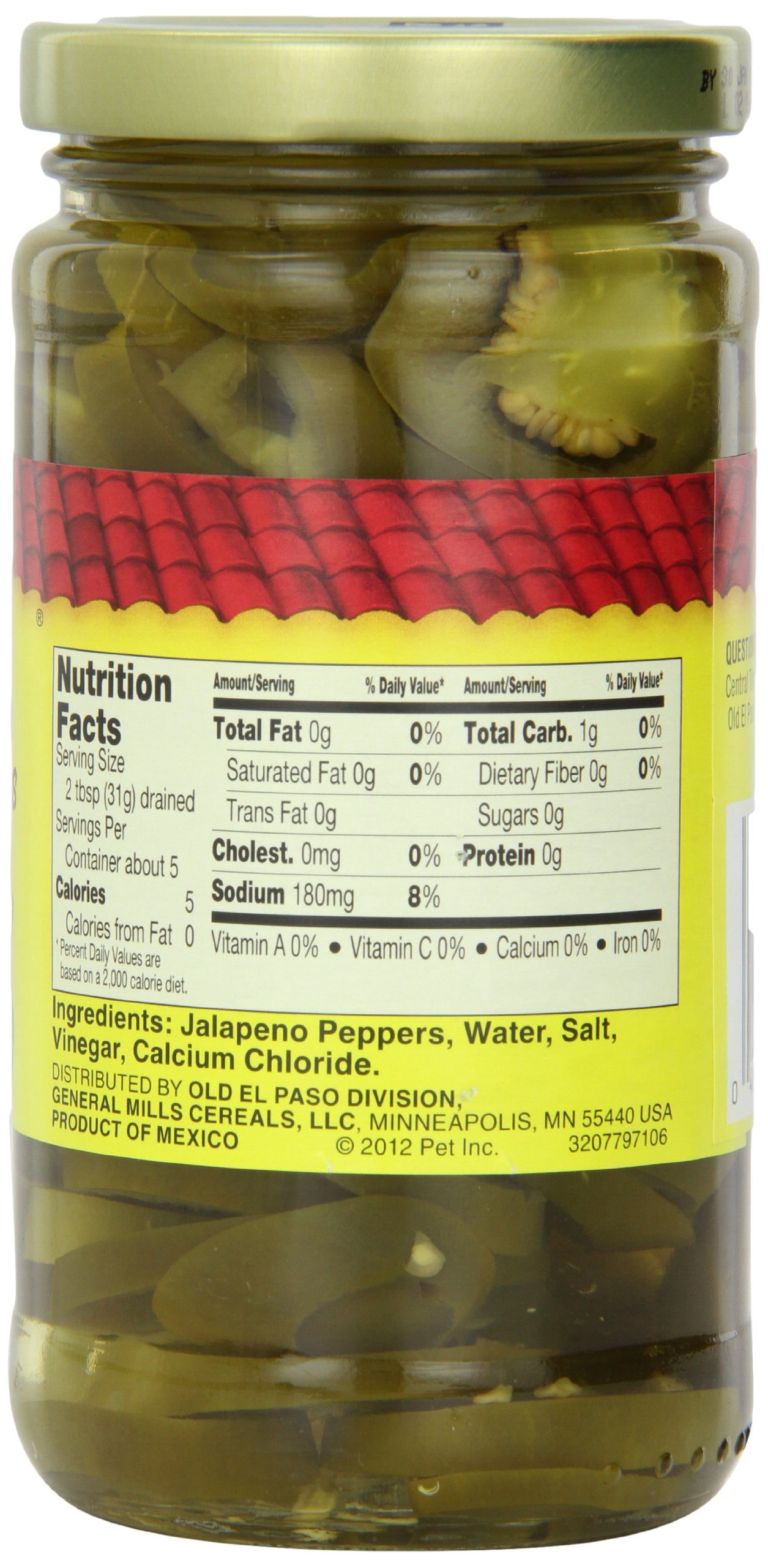 Old El Paso Pickled Jalapeno Slices 12 Oz. Can (Pack Of 6)