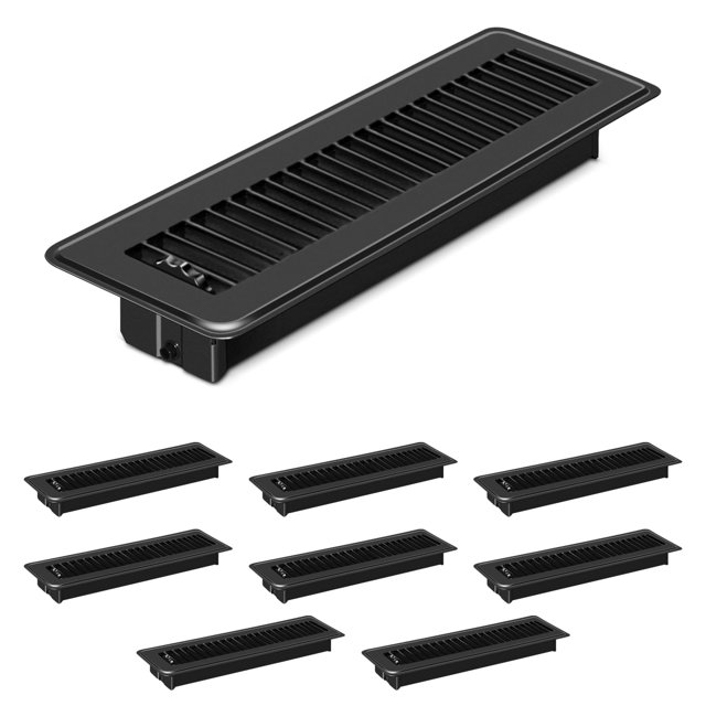 Cubiertas metálicas para ventilación Floor Vents Gmurnai, 2 x 10 pulgadas, 12 unidades
