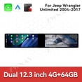 thumbnail image 2 of ZWNAV Dual 12.3 inch Screen Car Radio For Jeep Wrangler Unlimited 2004-2017 Android GPS Navigation Multimedia Video Player Stereo Receiver Head Unit, 2 of 13