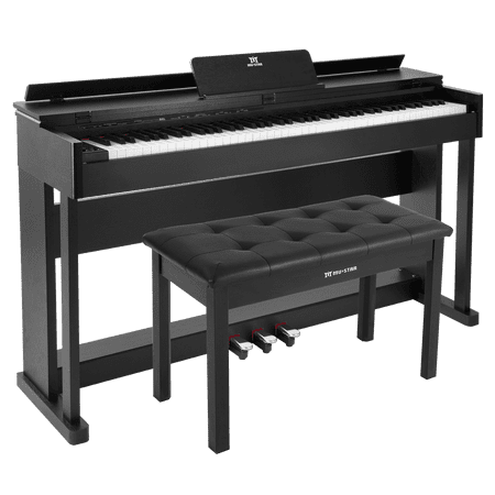 MUSTAR 88Keys Full Size Weighted Hammer Action Digital Piano Keyboards DREAM Source with 3 Pedal,Piano Bench(Black)