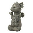 thumbnail image 3 of Whimsical Inner Peace Garden Yoga Asana Meditating Dragon Statue Decor Figurine, 3 of 4