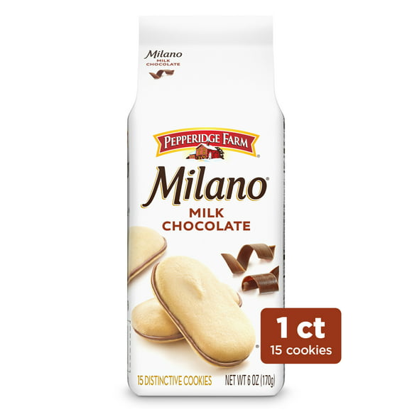 Pepperidge Farm Milano Milk Chocolate Cookies, 6 oz Bag (15 Cookies)