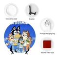 thumbnail image 5 of Lsque Bluey Pattern Ceramic Decorative Plate Decorative Plates with Display Stand Personalized Porcelain Plate Ceramic Ornaments for Wall Hanging Decoration-7in, 5 of 6