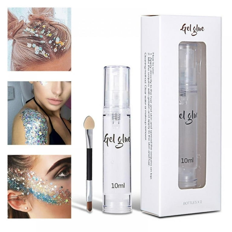 Body Gel Glitter Eyeshadow Glitter Body Gel Festival Body Adhesive  Hypoallergenic Body Gel Glue Body Makeup 10ml 