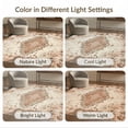 thumbnail image 7 of ODIKA Throw Vintage Tan Distressed Boho Ornate Scroll Border Entryway for King Size Bedroom, Master Suite, Under Bed, Foldable Easy Care, 7 of 7