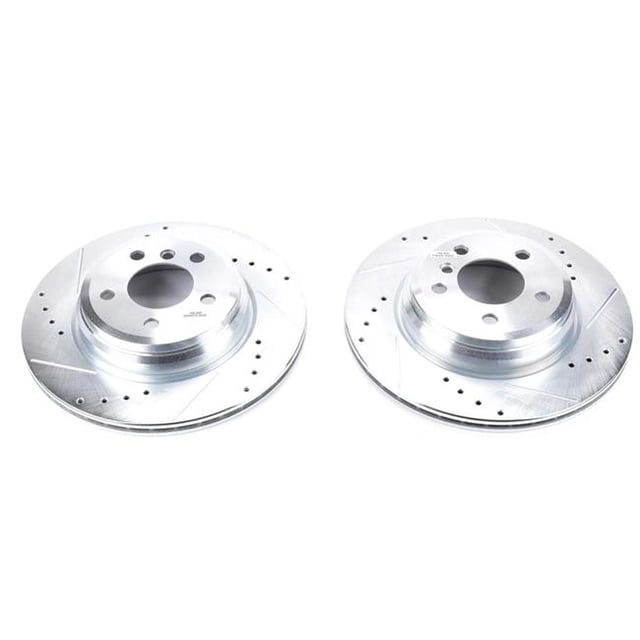 PowerStop EBR1414XPR Rear Evolution Drilled & Slotted Rotors for 2016 BMW 328i
