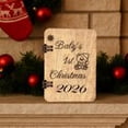 thumbnail image 2 of Baby’s 1st Christmas 2026 Wooden Greeting Card with Envelope – 5"x7" Keepsake with Hinges, 2 of 6