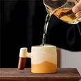 thumbnail image 4 of 2-Oz Ceramic Espresso Cups with Wood Handle for Coffee, Tea, Latte, Gift & Café Use, 4 of 7