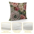 thumbnail image 4 of Flower Pink Lumbar Throw Pillow Covers Velvet Rectangle Accent Pillowcase Decorative Floral Artificial Pillow Cushion Covers Gift for Couch Bed Bedroom Living Room Home, 4 of 5
