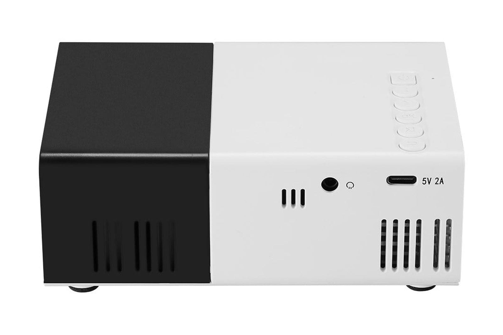 JGJJUGN Portable Mini Projector 720P with Built-In Speakers, 120ANSI Brightness for Outdoor/Indoor Movies, Automatic Focus Correction