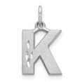 thumbnail image 1 of 14k White Gold Dainty Letter K Initial Name Monogram Necklace Charm Pendant, 1 of 7