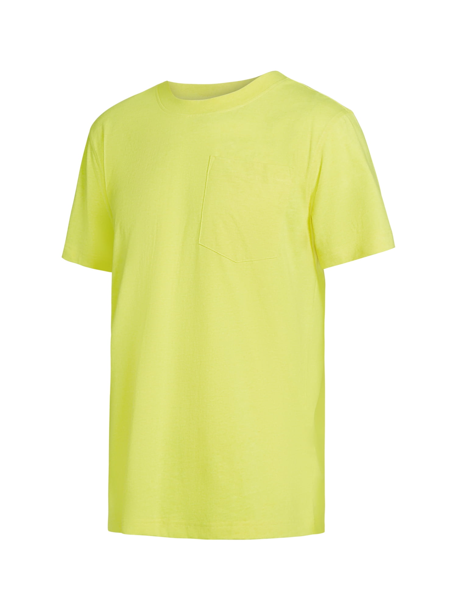 Brahma Men's Pocket T-Shirts Moisture-Wicking Short Sleeve Work Shirt, Yellow/Yellow, 2-Pack