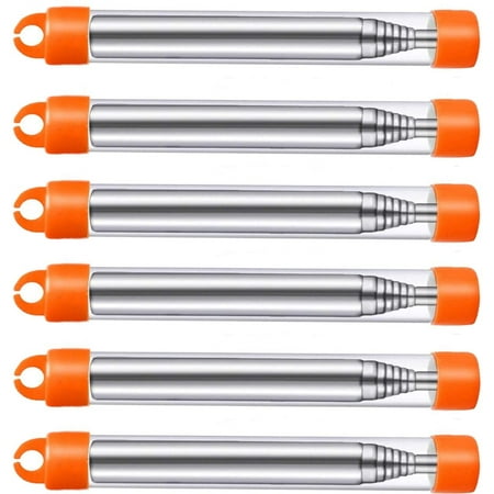 

6 Pieces Collapsible Stainless Steel Fire Bellow Collapsible Outdoor Blow Fire Tube for Picnic Camping Hiking