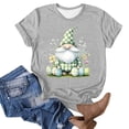 thumbnail image 4 of VBTAPA Happy Easter Shirts for Women Cute Bunny Eggs Graphic Tees Summer Casual Holiday Short Sleeve Crewneck Tee Tops Sales of Today Gray XL, 4 of 5