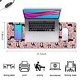 thumbnail image 5 of Long Mouse Pads for Desk,Pink Border Collie Dog and Flower Floral Desk Mats on Top Of Desks, Desk Mouse Pad Extra Large with 3mm Non-Slip Base and Stitched Edge for Gaming,Office,Work,Home 31.5"x11.8", 5 of 6