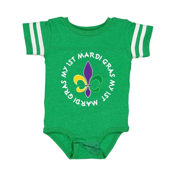 Inktastic My 1st Mardi Gras Fleur De Lis Party Boys or Girls Baby Bodysuit