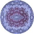 thumbnail image 1 of Ahgly Company Indoor Round Medallion Blue Traditional Area Rugs, 6' Round, 1 of 4