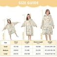thumbnail image 4 of FORMRS Wearable Blanket Hoodie with Sleeves for Kids Cozy Flannel Sweatshirt, Forest Pastel, 4 of 7