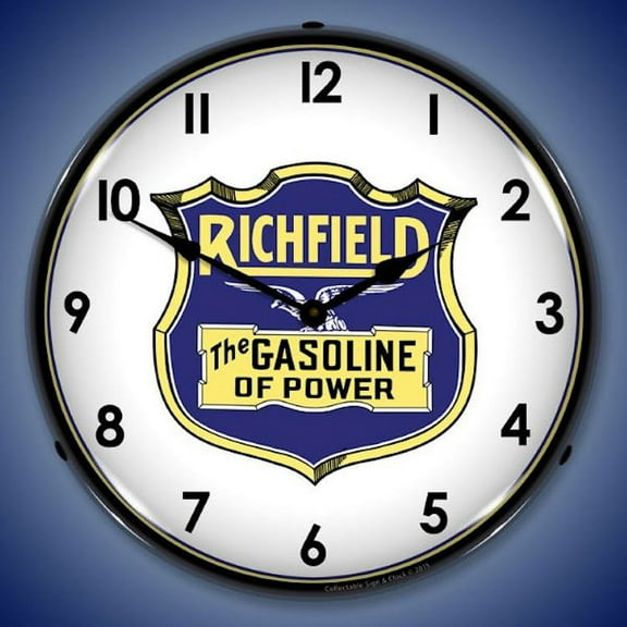 Richfield Gasoline Wall Clock, Lighted: Gas / Oil Theme
