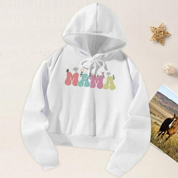 Sudadera con capucha para mujer, sudadera con capucha con cordón, sudadera informal con hombros caídos y manga larga con capucha S
