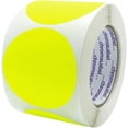 thumbnail image 1 of Etiquetas adhesivas redondas de 2 pulgadas con código de color permanente, 500 etiquetas por rollo, etiquetas adhesivas codificadas circulares de color amarillo fluorescente, 1 of 5