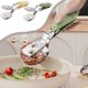thumbnail image 1 of Pinzas de cocina de acero inoxidable con cierre retráctil, dos en uno para cocinar, freír y servir, 1 of 7