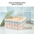 thumbnail image 3 of BMYJ Deviled Egg Containers with Lid, Portable Storage Carrier Egg Holder Deviled Egg Tray for Refrigerator Easter Party Holding 24 Eggs, Refrigerator Fresh-Keeping Storage Box, 3 of 6